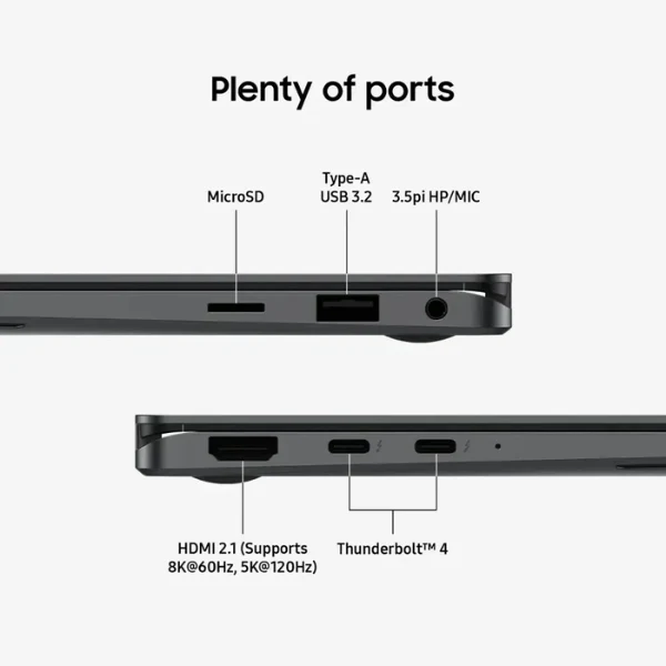 Laptop Samsung Galaxy Book5 Pro 360 Copilot+ PC Intel Core Ultra 7 16GB 1TB SSD 16 AMOLED Touch Gray NP960QHA-KG1US - Image 3