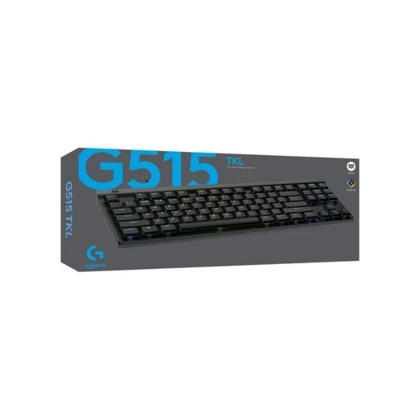 Teclado mecánico gaming cableado Logitech G515 TKL RGB Black con switches GL Brown Tactile - 920-012868 - Negro - Image 3