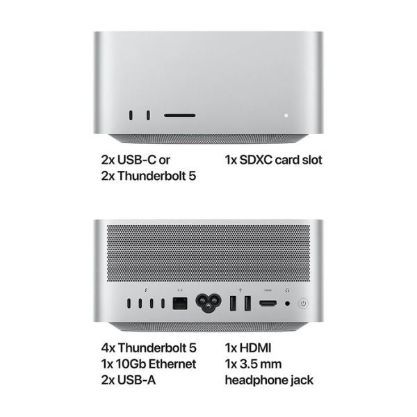 Mac Studio - Apple M3 Ultra 28-Core CPU - 256GB RAM - 2TB SSD - 60-Core GPU - macOS - Silver - Z1CD001HR - Image 4