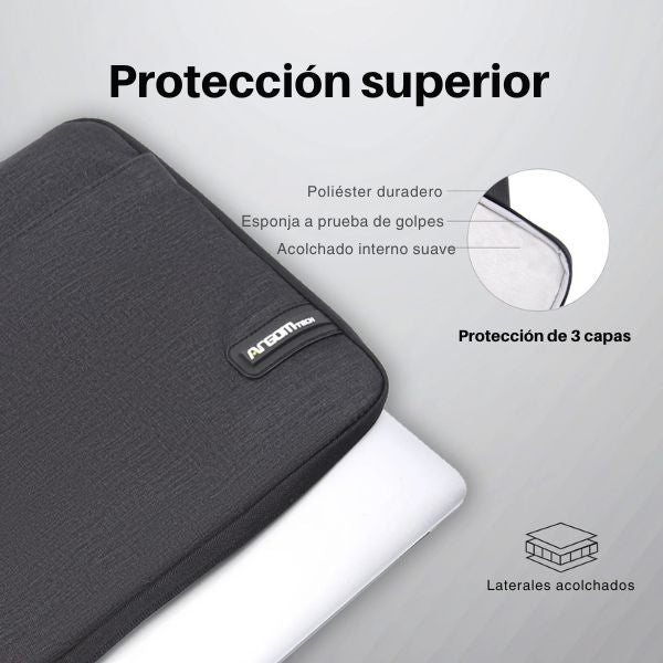 Maletín Argom Urban 15.6" - Funda para Portátil - Poliéster - Negro - ARG-SL-0018BK - Image 2