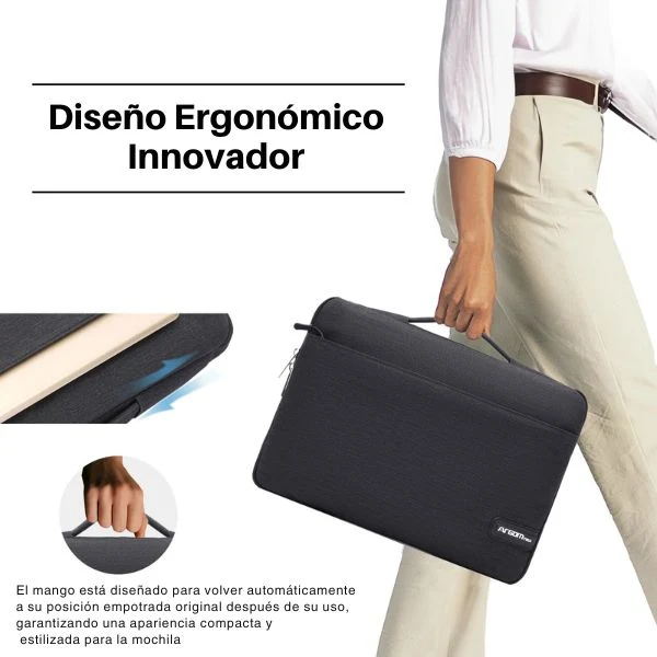 Maletín Argom Urban 15.6" - Funda para Portátil - Poliéster - Negro - ARG-SL-0018BK - Image 3