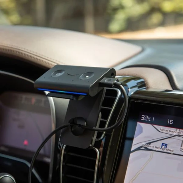 Manos Libres Echo Auto Alexa Amazon para Automovil Contro de Voz Con Telefono Caja Marron - Image 3