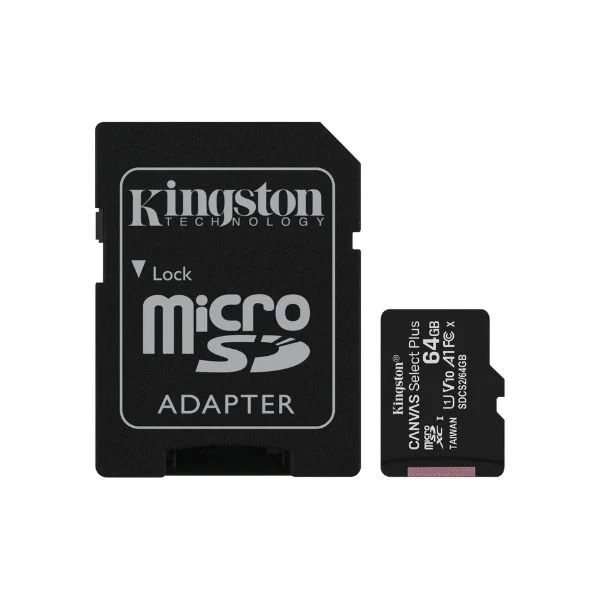 Memoria Micro SD Kingston 64GB Canvas Select Plus Clase 10