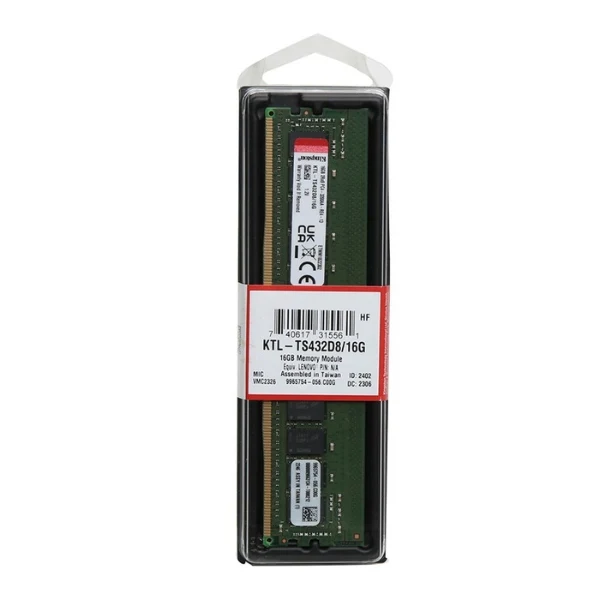 Memoria RAM Kingston 16GB DDR4 3200MHz PC4-25600 CL22 Single Channel ECC Registered – Para Servidor - Image 2