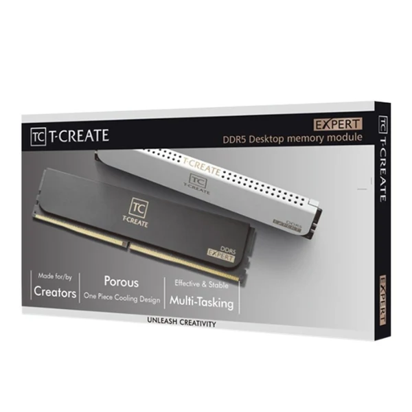 Memoria RAM TeamGroup T-Create Expert 32GB (2x16GB) DDR5 6000MHz PC5-48000 CL30 Dual Channel – Para PC (White) - Image 3