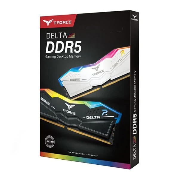 Memoria RAM TeamGroup T-FORCE DELTA RGB 64GB (2x32GB) DDR5 6000MHz PC5-48000 CL38 Dual Channel – Para PC (White) - Image 2