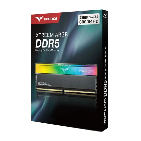 Memoria RAM TeamGroup T-FORCE Xtreem ARGB 48GB (2x24GB) DDR5 8000MHz PC5-64000 CL38 Dual Channel – Para PC - Image 4
