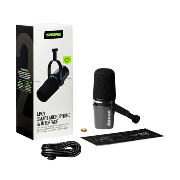 Micrófono dinámico inteligente Shure MV7i con interfaz - Image 4