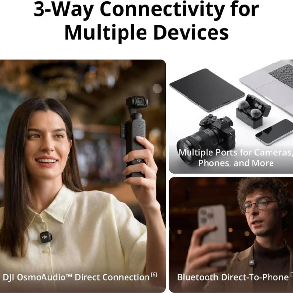 Micrófono Inalámbrico DJI Mic 3 - 2 TX + 1 RX - Estuche de Carga - USB-C/3.5mm - Negro - Image 4