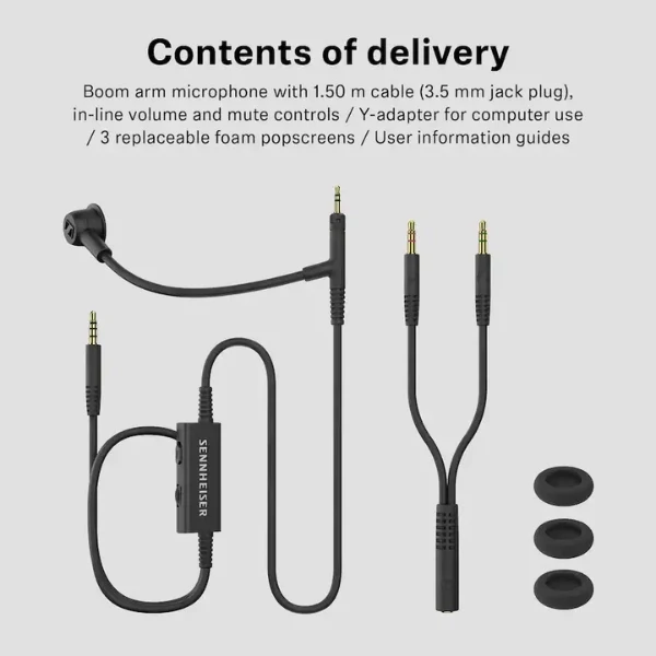 Micrófono Sennheiser HD 500 BAM Add-on Boom Arm Microphone - Black - Image 5
