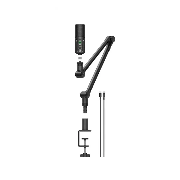 Micrófono Sennheiser Profile USB Microphone Streaming Set with Boom Arm 3 m USB-C Cable & Mic Pouch - Black - Image 3