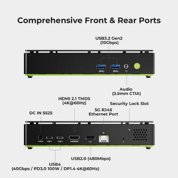 Mini PC GMKtec NucBox K13 Intel Core Ultra 7 256V 16 GB RAM 1 TB SSD WiFi 6E USB 4.0 HDMI 5GbE LAN - Image 2