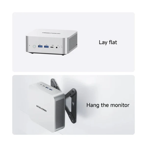 Mini PC Minisforum AI X1-255 AMD Ryzen 7 H255 64 GB RAM 1 TB SSD X1-255 WiFi 7 HDMI DisplayPort USB 4.0 Card Reader - Image 3
