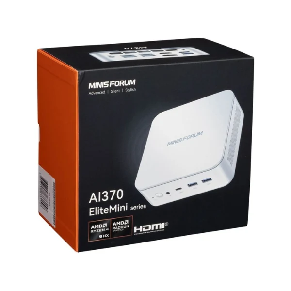Mini PC Minisforum AI370 AMD Ryzen AI 9 HX 370 Series 300 32 GB RAM 1 TB SSD AI370 WiFi 6E USB HDMI Dual LAN - Image 4