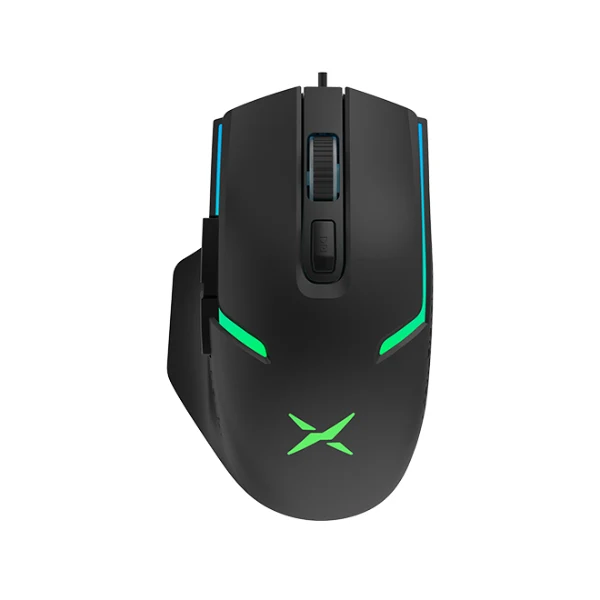 Mouse Delux GAMING M588BU Negro+LED