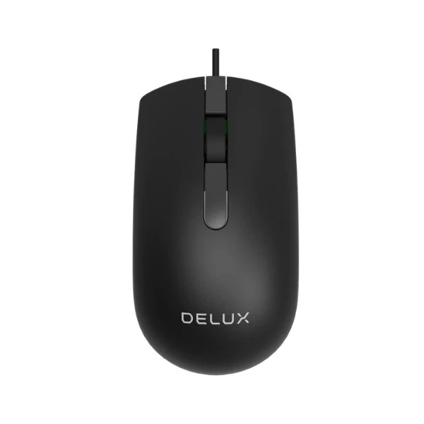 Mouse Delux M322BU con cable Color Negro