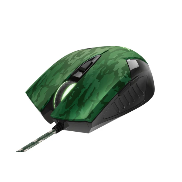 Mouse Trust Gxt 781 Rixa Incluye Mouse Pad 6 Botones Usb Led Verde Camo 23611 - Image 5