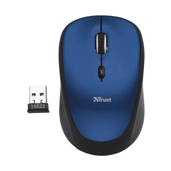 Mouse Trust Yvi 4 Botones 1600Dpi Inalambrico Azul 19663