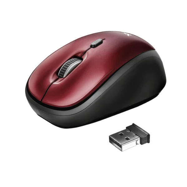 Mouse Trust Yvi 4 Botones 1600Dpi Inalambrico Rojo 19522 - Image 2