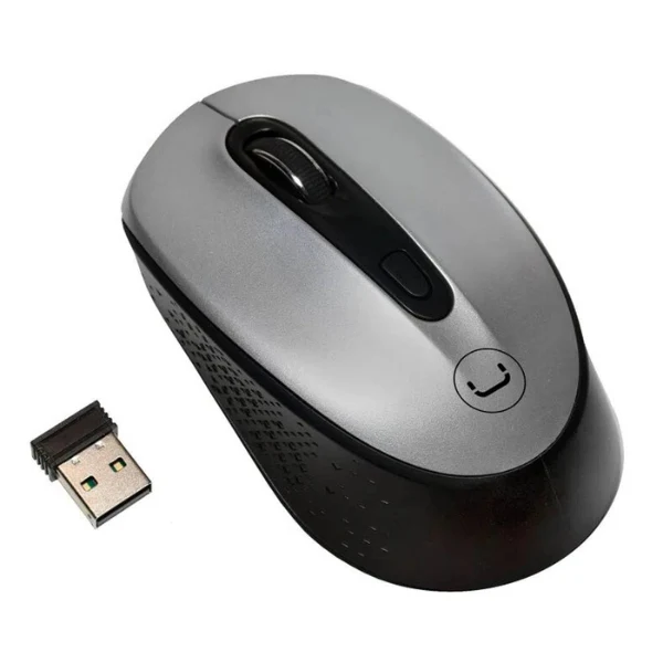 Mouse Unno Tekno MS6528SV Contour Inalambrico Plata