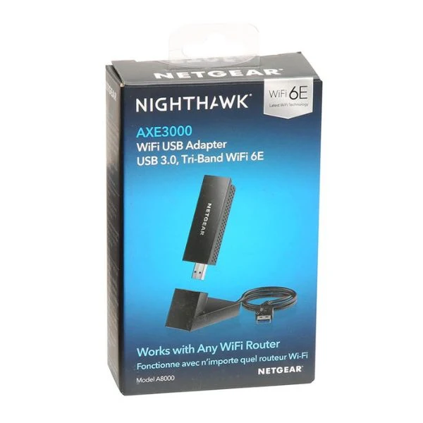 Adaptador USB NETGEAR Wireless AXE3000 WiFi 6E Tri-Band USB 3.0 – A8000-100PAS - Image 3