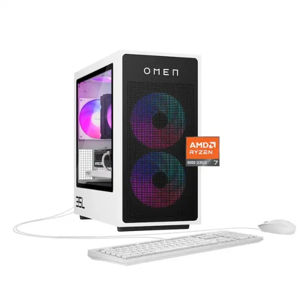 Pc Gaming HP OMEN 35L AMD Ryzen 7 8700F (5.0 GHz) - 32 GB DDR5 - 1 TB SSD - NVIDIA GeForce RTX 5070 12 GB - 850 W - Win 11 Home - Panda Metal