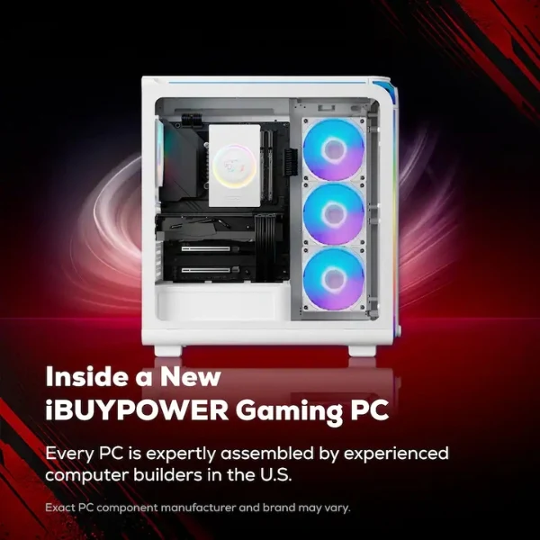 Pc Gaming iBUYPOWER Element AMD Ryzen 7 9700F (5.5 GHz) - 32 GB DDR5 - 1 TB SSD - NVIDIA GeForce RTX 5070 12GB - 750 W - Win 11 Home - White - Image 3