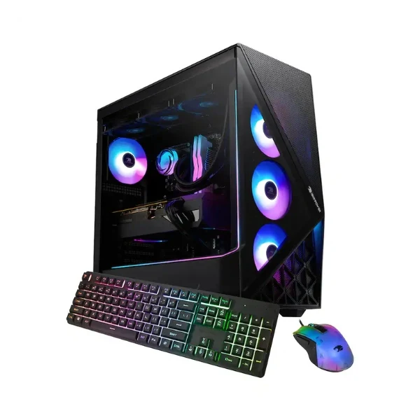 Pc Gaming iBUYPOWER Slate AMD Ryzen 7 9800X3D (5.2 GHz) - 32 GB DDR5 RGB - 2 TB NVMe SSD - AMD Radeon RX 9070 XT 16 GB - 750 W - Win 11 Home - Black