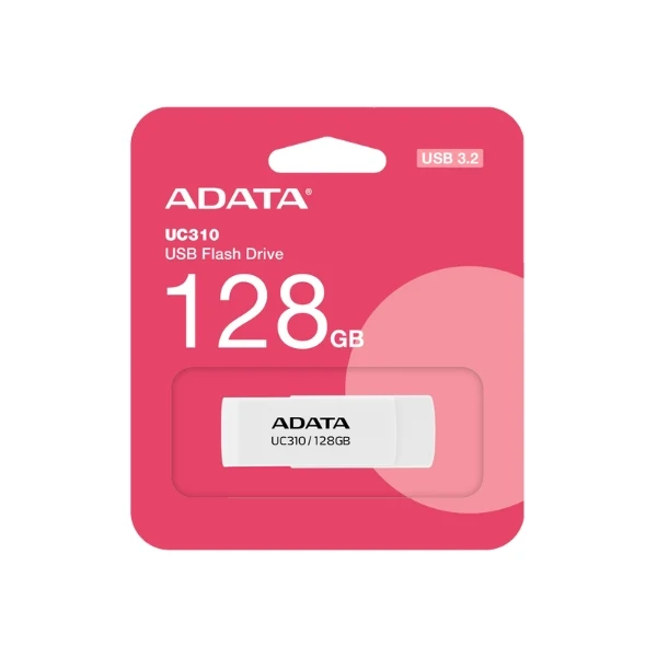 Pendrive ADATA UC310 128GB USB 3.2 Gen1 - 100MB/s Lectura - Blanco - UC310-128GB