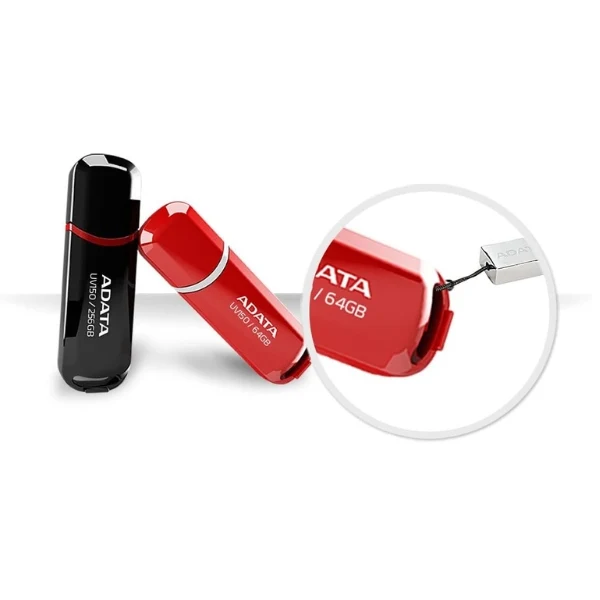 Pendrive ADATA UV150 64GB USB 3.2 Gen1 - 100MB/s Lectura - Ultra Compacto - Rojo y Blanco - AUV150-64G-RRD - Image 2