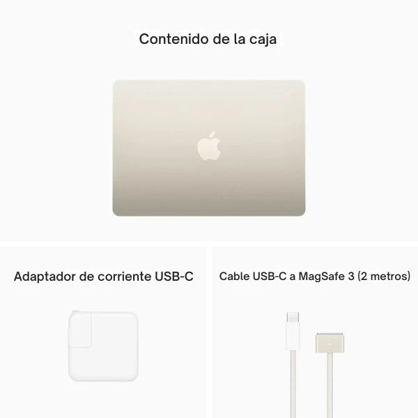 Laptop Apple MacBook Air 13 MLY23LL/A Pantalla 13.6" - M2 - 8GB Memoria - 512GB SSD - 10-Core GPU - Starlight" - Image 10