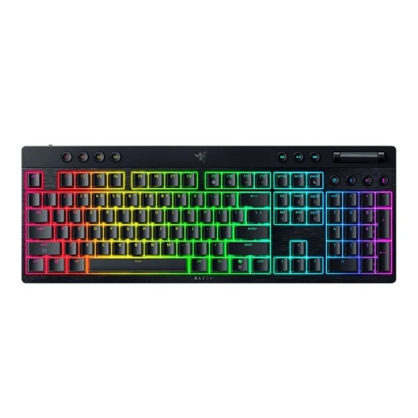 Razer BlackWidow V4 Low-Profile HyperSpeed Wireless Gaming Keyboard - Black; Razer LP Yellow Linear Switches