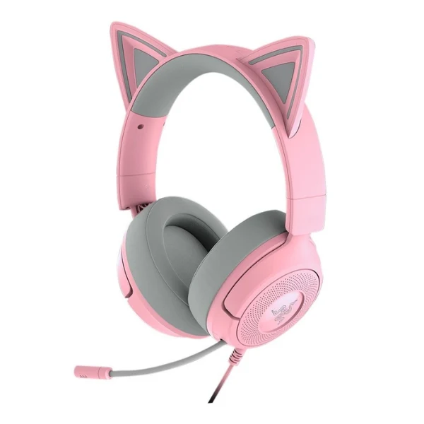 Audífonos Gaming Razer Kraken Kitty V3 X Wired - 3.5mm - Quartz