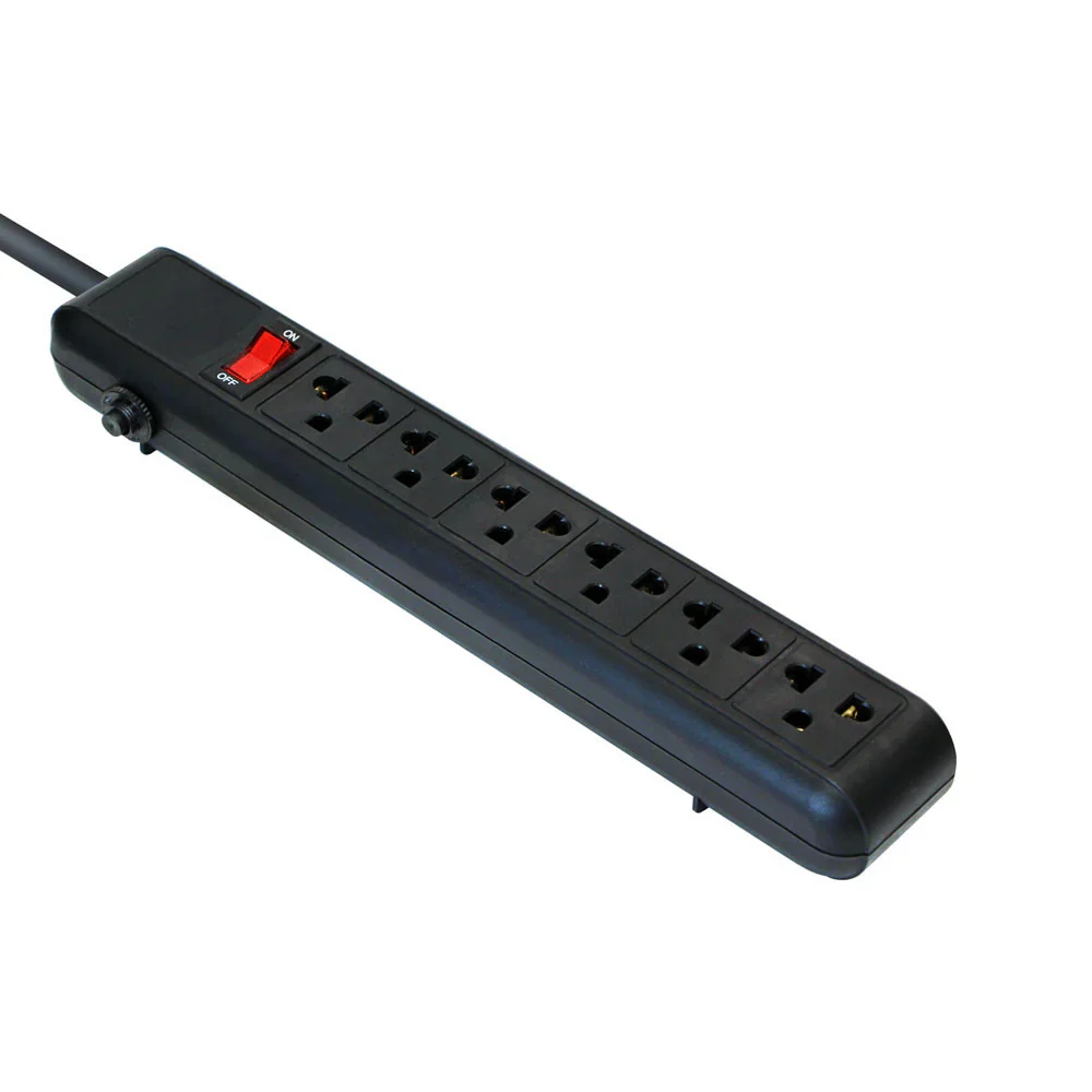 Regleta Argom 6 TOMAS/ 110V/ Color Negro