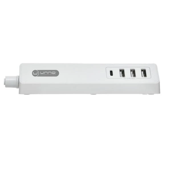 Regleta Unno Teckno 6 Tomas 120V P5-15R (3) + USB A (3) + USB C (1) PW5083WT - Image 2