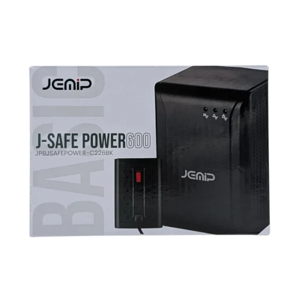 Regulador JEMIP J-Safe Power 600 - 600VA 300W - 8 Tomas NEMA - AVR - Negro - JPBJSAFEPOWER-C226BK - Image 3