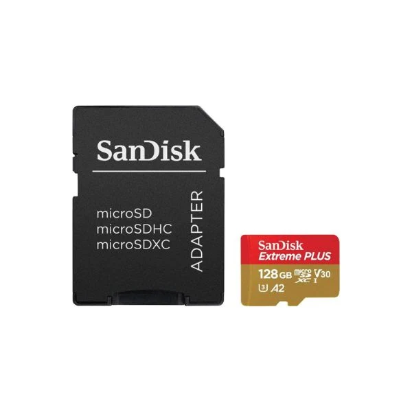 Sandisk Extreme Plus 128GB Microsd Card con adaptador SDSQXBZ - Image 2