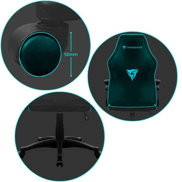SILLA GAMER THUNDERX3 EC1 NEGRO Y AZUL - Image 7
