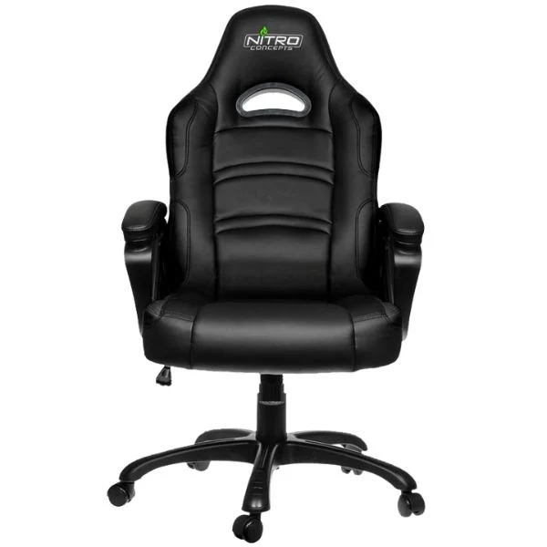 SILLA GAMING GAMEMAX NEGRA, PIEL VEGANA, ERGONOMICA, ELEVADOR DE GAS, BALANCEO HASTA 15