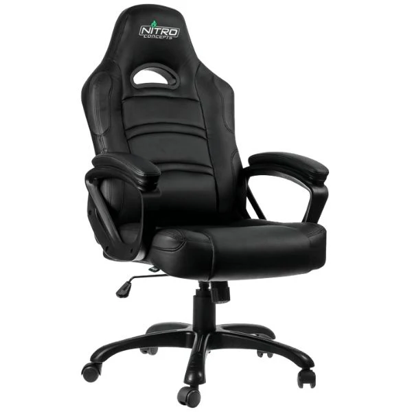 SILLA GAMING GAMEMAX NEGRA, PIEL VEGANA, ERGONOMICA, ELEVADOR DE GAS, BALANCEO HASTA 15 - Image 2