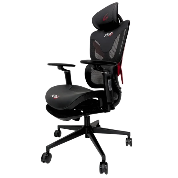 Silla jemip Gaming Red Bolt - Reclinable - Reposabrazos 5D - Soporte Lumbar - Malla Premium - JPOBOLTC011-1BR - Image 2