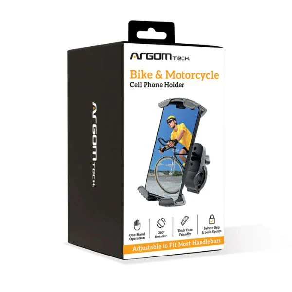 Soporte de Celular Argom para Motocicleta - Negro - ARG-AC-0320BK - Image 5