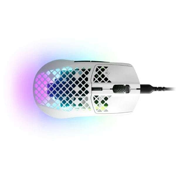 Mouse gaming cableado SteelSeries Aerox 3 Wired Snow RGB ultraligero 18000 DPI - 62603 - Blanco - Image 2