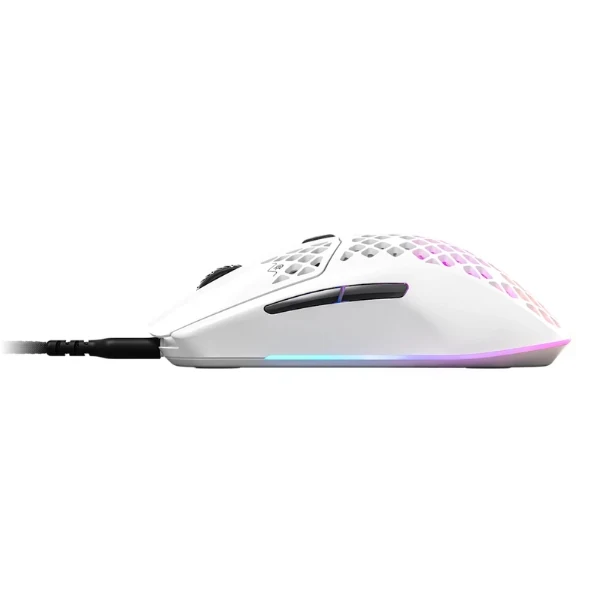 Mouse gaming cableado SteelSeries Aerox 3 Wired Snow RGB ultraligero 18000 DPI - 62603 - Blanco - Image 3