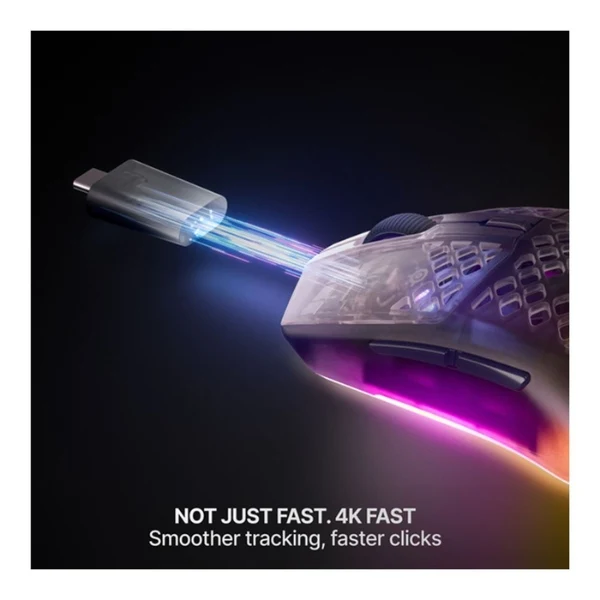 Mouse gaming inalámbrico SteelSeries Aerox 3 Wireless Gen 2 Shadow RGB 26000 DPI con polling 4000Hz - 62717 - Negro - Image 2