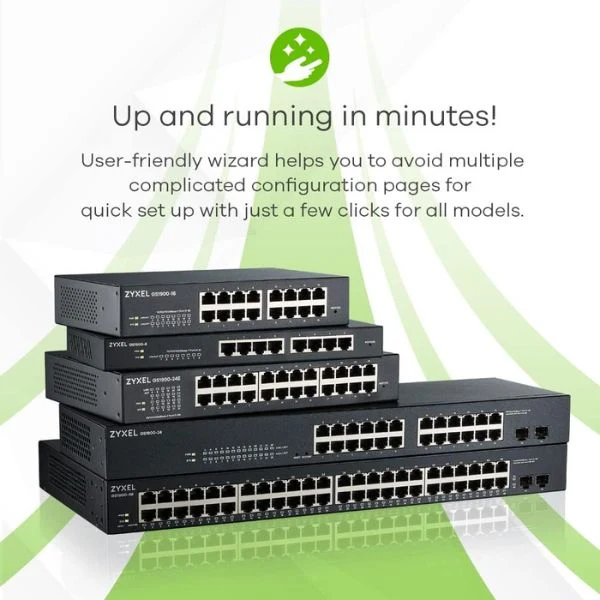 Switch inteligente ZYXEL Gigabit Ethernet de 48 puertos (GS1900-48) - administrado, montaje en rack, protección limitada - Image 6
