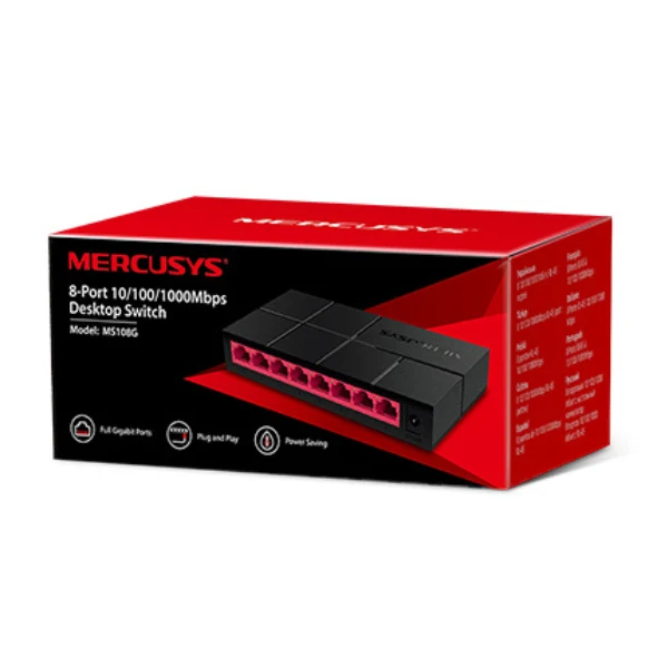 Switch Mercusys MS108G 8 Puertos 10/100/1000 - Image 4
