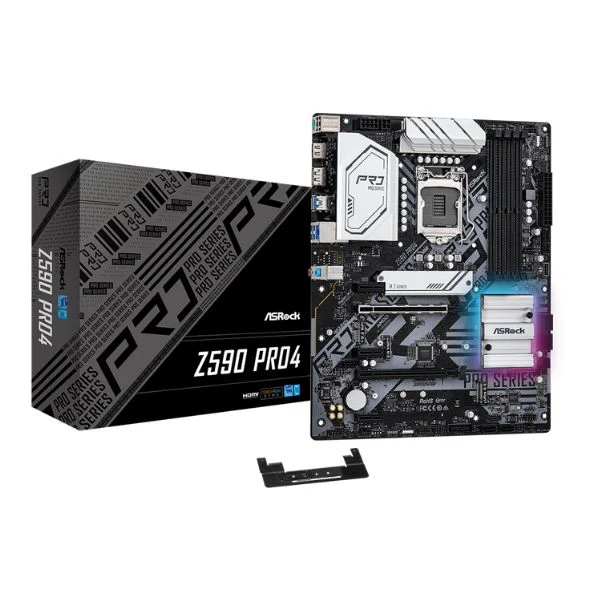 Tarjeta Madre ASRock Z590 PRO4 Socket LGA1200/ Intel Z590/ DDR4/ Quad CrossFireX/ SATA3&USB3.2/ M.2/ ATX Motherboard