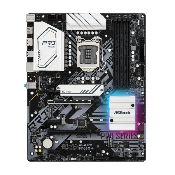 Tarjeta Madre ASRock Z590 PRO4 Socket LGA1200/ Intel Z590/ DDR4/ Quad CrossFireX/ SATA3&USB3.2/ M.2/ ATX Motherboard - Image 2