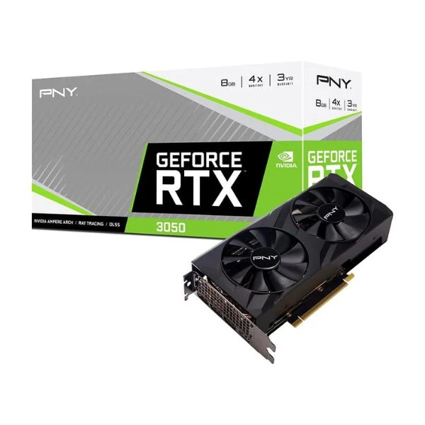 Tarjeta de video PNY GeForce RTXTM 3050 8GB Verto Dual Fan Graphics Card VCG30508DFBPB